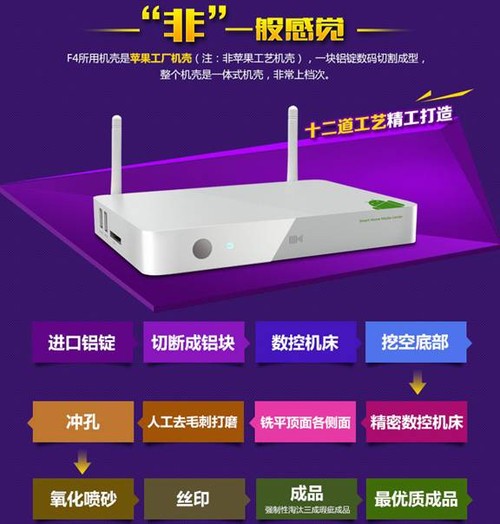 五道元素 品味開博爾F4四核播放器 