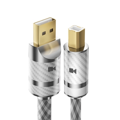 開(kāi)博爾純銀USB解碼線HIFI聲卡DAC解碼器USB線A-B DAC音頻連接線